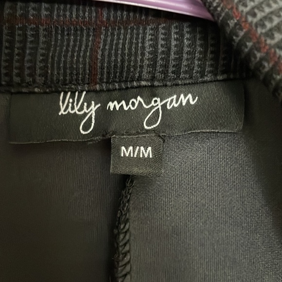 Lily Morgan Black Plaid Blazer Size Medium - Picture 3 of 3